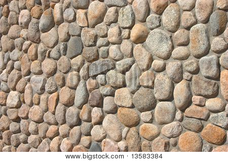 river rock wall background
