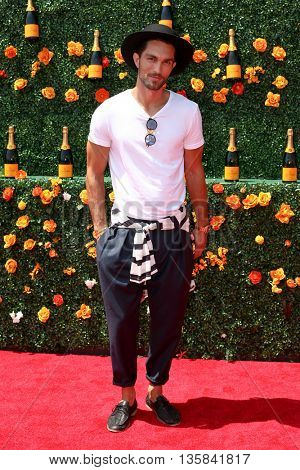 JERSEY CITY, NJ - MAY 30: Model Tobias Sorensen attends the 8th Annual Veuve Clicquot Polo Classic at Liberty State Park on May 30, 2015 in Jersey  City, New Jersey. 