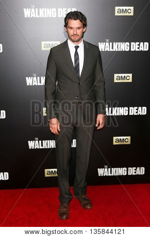 NEW YORK-OCT 9: Actor Austin Nichols attends AMC's 'The Walking Dead' season six premiere at Madison Square Garden on October 9, 2015 in New York City.