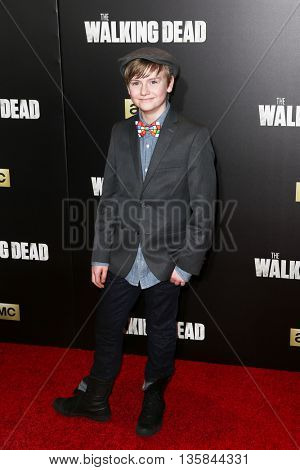 NEW YORK-OCT 9: Actor Major Dodson attends AMC's 'The Walking Dead' season six premiere at Madison Square Garden on October 9, 2015 in New York City.