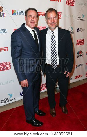 Founder/head physician New York Dermatology Group David Colbert, MD (L) and Founder/CEO of Up2Us Sports Paul Caccamo attend the 2015 Up2Us Sports Gala at IAC Building on June 3, 2015 in New York City.