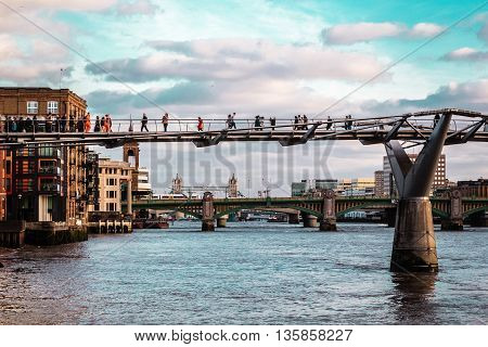Millennium Bridge In London, England