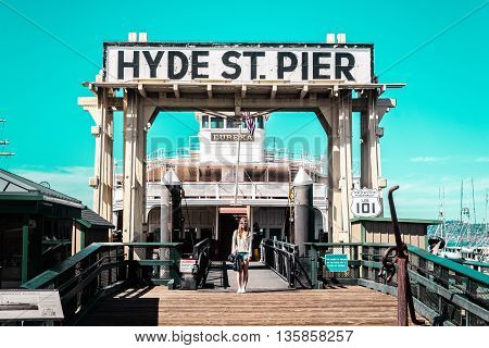 Photo of Girl at Hyde Street Pier