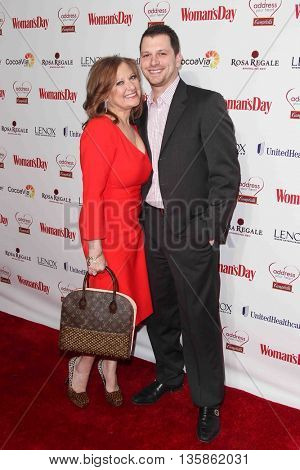 NEW YORK-FEB 10, 2015: TV personalities Caroline Manzo (L) and son Albie Manzo attend the 12th Annual Woman's Day Red Dress Awards at Jazz at Lincoln Center on February 10, 2015 in New York City.