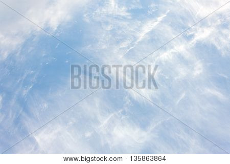 blue sky with clouds. blue sky and motion raincloud on clouds white ,and space for add text above : image clouds look Imagination idea :