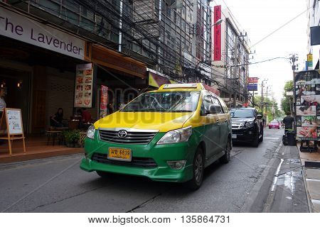 Bangkok Taxi Meter On The Downtown Street