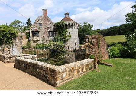 rural landscape in England during summer on a sunny day