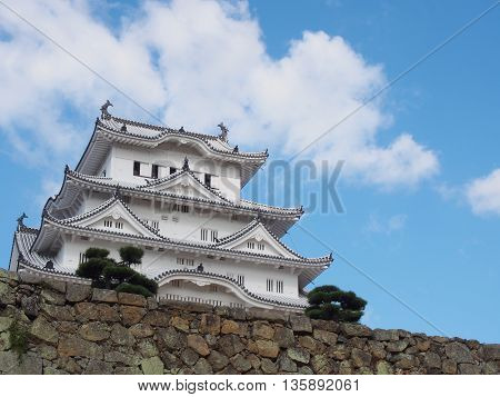 Himeji castle. A beautiful white castle in Himeji, Japan.