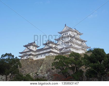 Himeji castle. A beautiful white castle in Himeji, Japan.