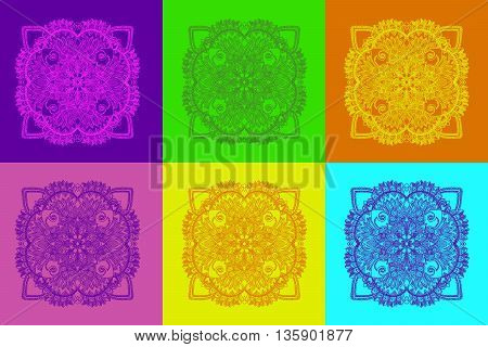Vintage decorative element. Hand drawn vector stock illustration.
