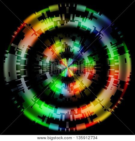 Abstract Colorful Textured Cicles Design Square Background