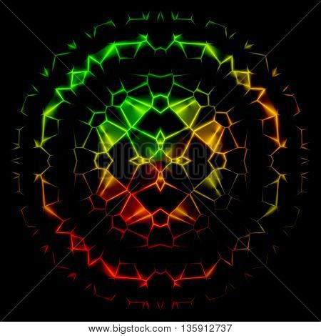 Abstract Cicles Geometric Design Dark Square Background