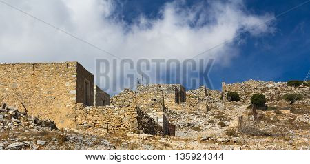 ancient water mill on the pass. Crete