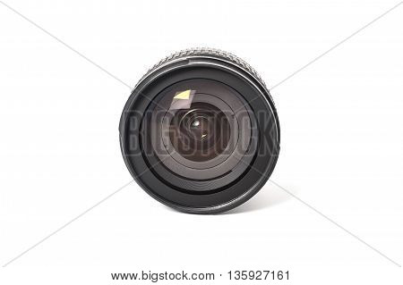 Camera photo lens isolated on white background