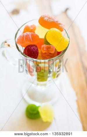 Marmelade Sweets On The Rustic Table