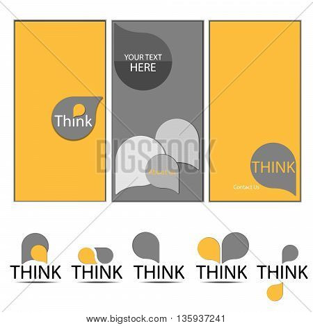 Abstract composition, business card set, correspondence letter collection brochure title sheet and logo business vector /illustration