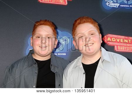 LOS ANGELES - JUN 23:  Benjamin Royer, Matthew Royer at the 100th DCOM Adventures In Babysitting LA Premiere Screening at the Directors Guild of America on June 23, 2016 in Los Angeles, CA