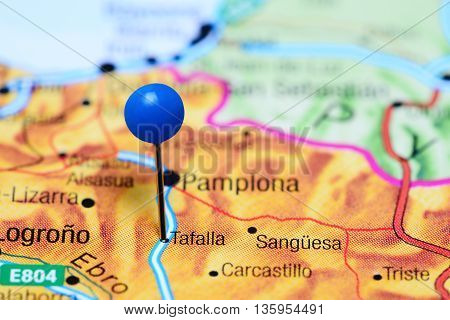 Tafalla pinned on a map of Spain