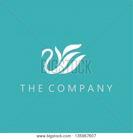 swans logo ideas design vector on background
