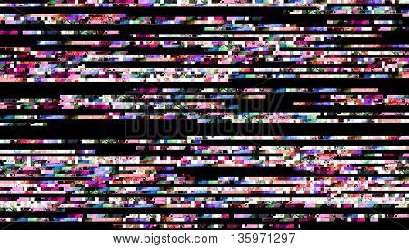 Glitch random digital signal malfunction. High resolution illustration 10919 from a series of abstract future tech imagery.