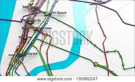 Subway Lines And Stations Of New York City Subways Brooklyn Queens Manhattan And The Bronx