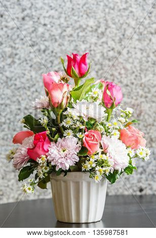 Rose And Chrysanthemum Flower Bouquet