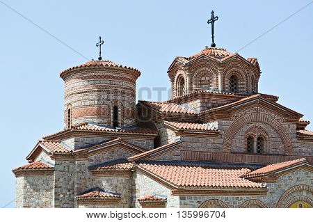 Part of the orthodox church Plaosnik in Ohrid