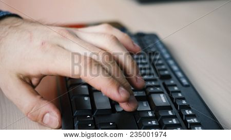 Business, Education, Programming, People And Technology Concept , Businessman Working In Office Hand