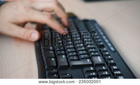 Business, Education, Programming, People And Technology Concept , Businessman Working In Office Hand