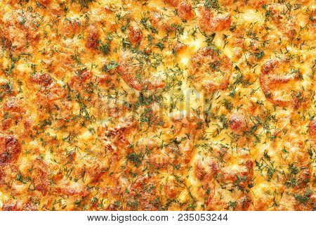 Homemade Pizza Mazarella Closeup Top View Place For Text