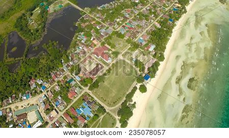 Aerial View Pablacio City Anda Bohol Filipino Nature