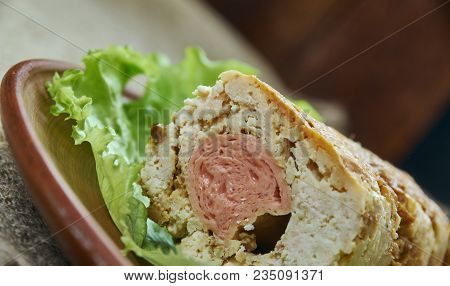 Embutido - Meatloaf Prepared Filipino Style , Close Up