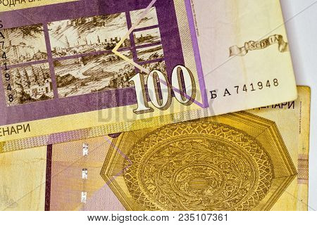 Close-up Macedonia Currency, Macedonian Denar Bank Note