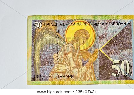 Close-up Macedonia Currency, Macedonian Denar Bank Note