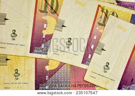 Close-up Macedonia Currency, Macedonian Denar Bank Note