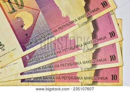 Close-up Macedonia Currency, Macedonian Denar Bank Note