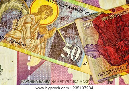 Close-up Macedonia Currency, Macedonian Denar Bank Note