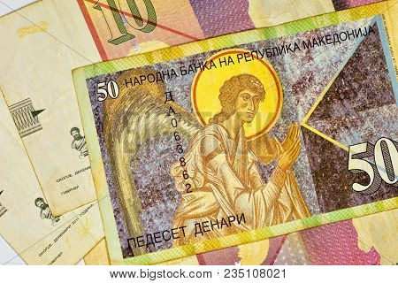 Close-up Macedonia Currency, Macedonian Denar Bank Note