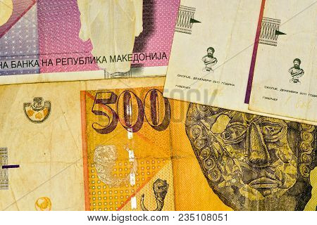 Close-up Macedonia Currency, Macedonian Denar Bank Note