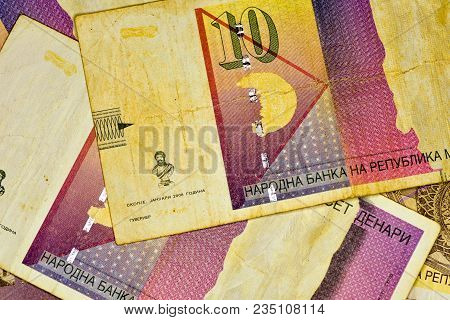 Close-up Macedonia Currency, Macedonian Denar Bank Note