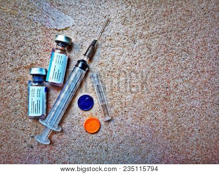 Needles And Vaccine For Protect My Dogs From  Rabies, Hydrophobia