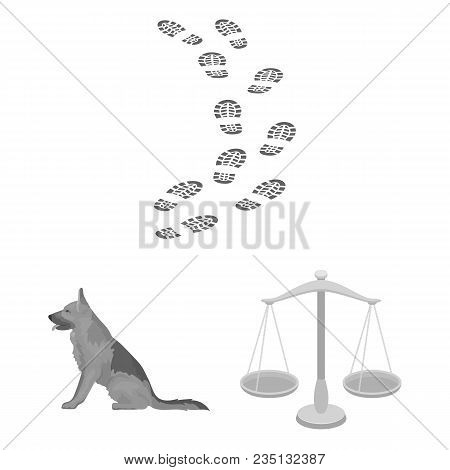 Prison And The Criminalmonochrome Icons In Set Collection For Design.prison And Attributes Vector Sy