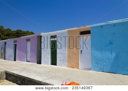 Vintage Beach Cabin In Croatia On A Sunny Day