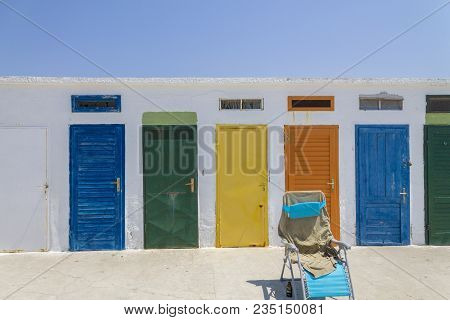 Vintage Beach Cabin In Croatia On A Sunny Day