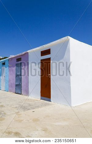 Vintage Beach Cabin In Croatia On A Sunny Day