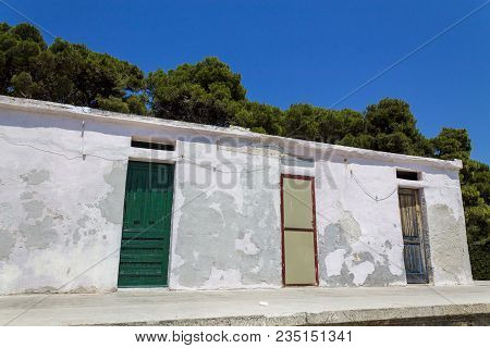 Vintage Beach Cabin In Croatia On A Sunny Day