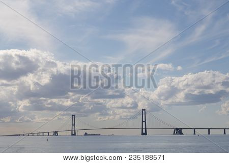 Photo Of The Great Belt Suspension Bridge In Denmark