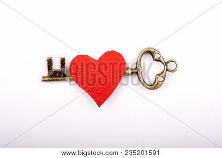 Retro Style Key On A Colorful Background