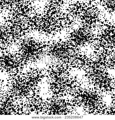 Grunge Ink Background. Dust Overlay Distress Grain. Grune Seamless Blob Pattern