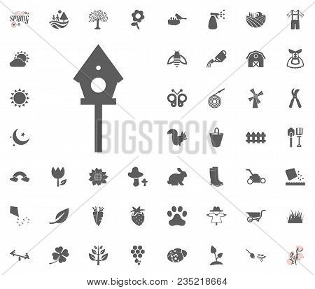 Birdhouse Icon. Spring Vector Illustration Icon Set